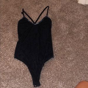 Teal velvet one piece 🔥